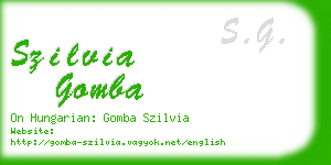 szilvia gomba business card